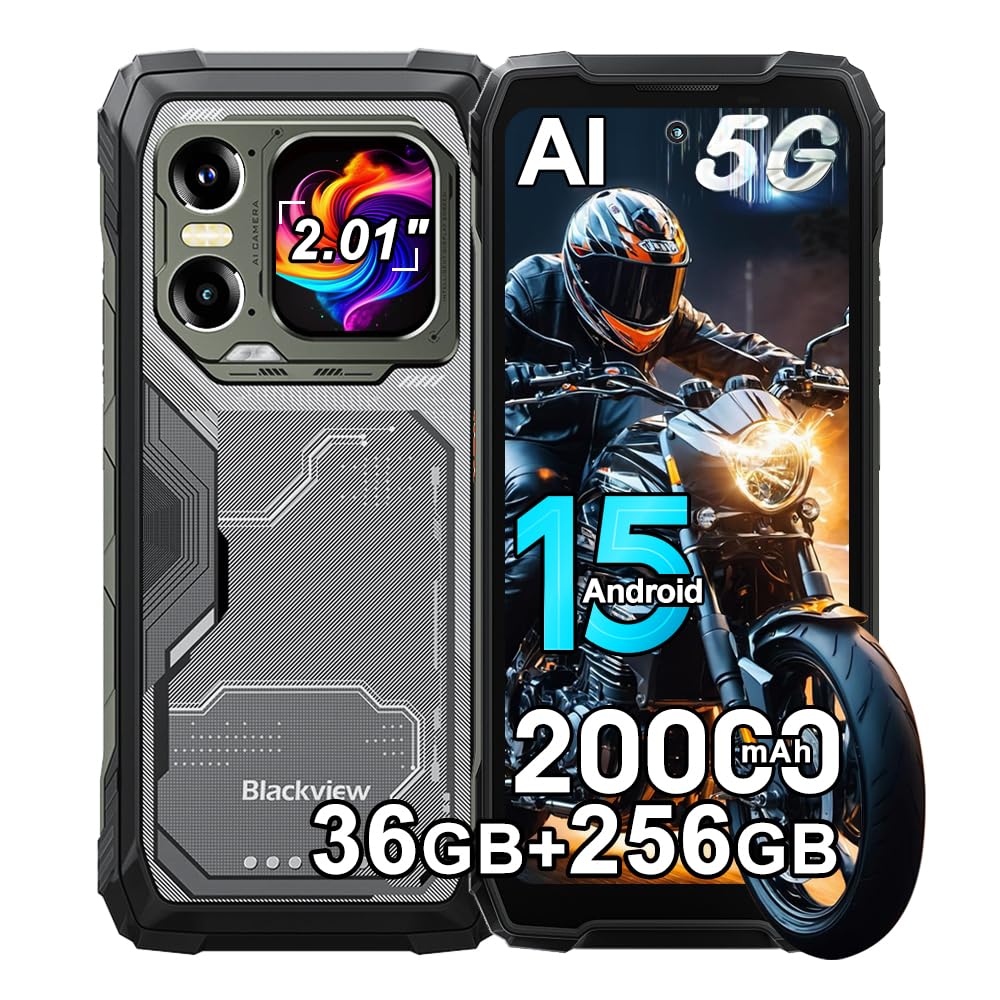 Blackview XPLORE 1 5G Outdoor Handy ohne Vertrag, 36GB+256GB/2TB AI Handy Android 15, 6,78" FHD+ Baustellenhandy, 64MP+50MP, 20000mAh, 4G + 5G Outdoor Smartphone Wasserdicht IP68 NFC GPS OTG, Schwarz 256GB Schwarz Angebot bei HelloDeals