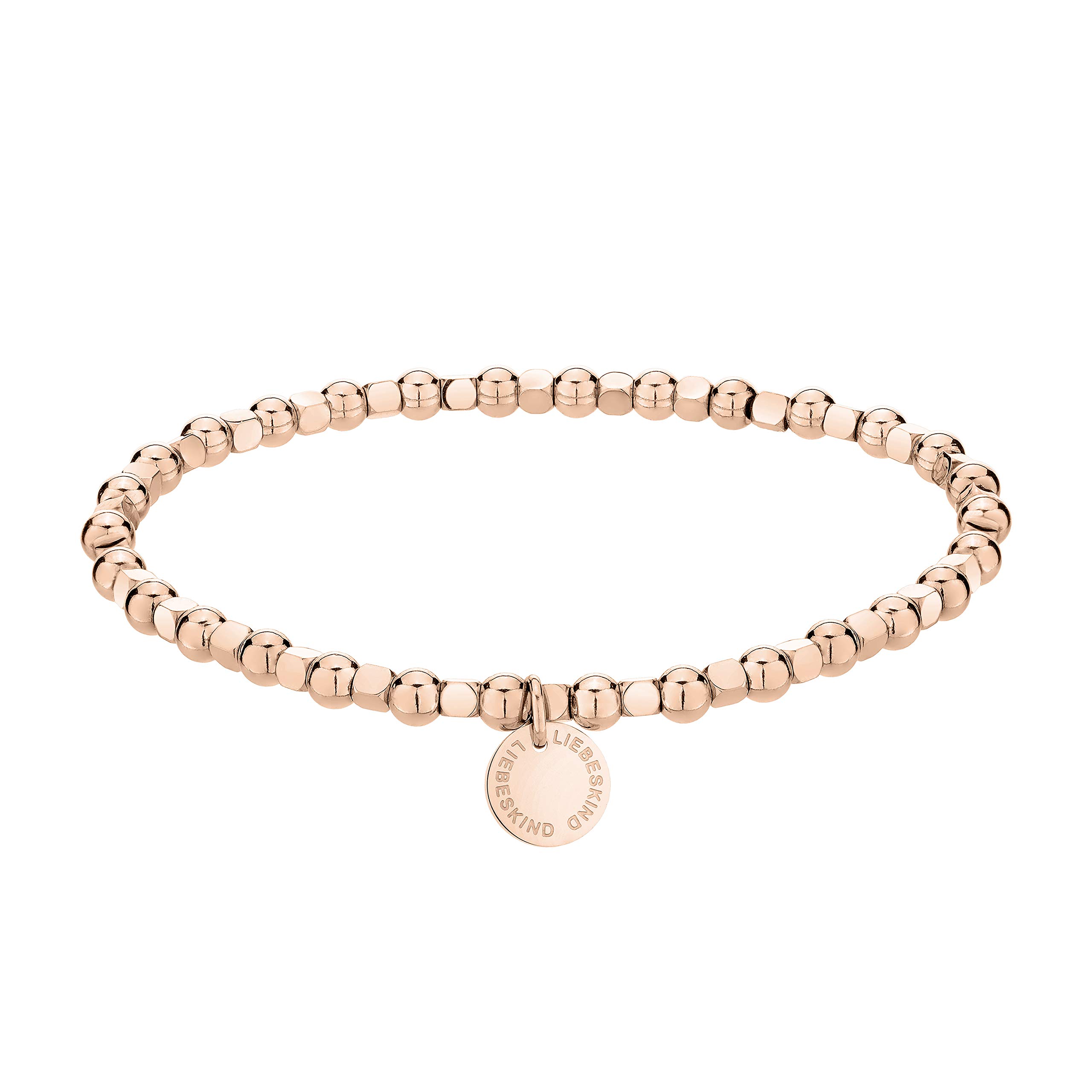 LIEBESKIND BERLIN Beads Armband – kleine Kugeln aus Edelstahl & Edelstein – Silber, Gold, Roségold & Schwarz – filigraner Damenschmuck Angebot bei HelloDeals