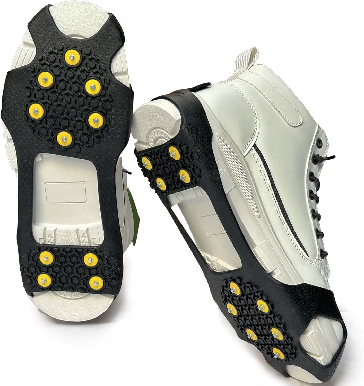 Spikes für Schuhe Winter,Universal Steigeisen 10 Zähne,Anti-Rutsch Schuhspikes für Winter,überziehbare Stretch-Ice-Grips für Schuhe & Stiefel,für Schnee Schneeschuhe,Wandern,Spazieren L(38-41) Angebot bei HelloDeals