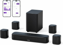 ULTIMEA 7.1ch Soundbar für TV Geräte, Heimkino Surround Sound System, 4 Surround Lautsprechern, 4" Subwoofer, App Steuerung, einstellbarem EQ, Bluetooth 5.3, Aura A40 U2601 Angebot bei HelloDeals
