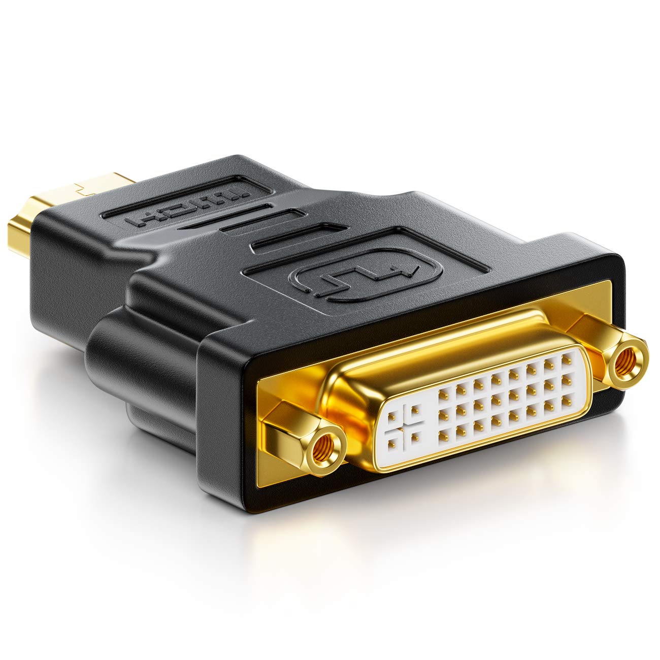 deleyCON HDMI zu DVI Adapter - DVI Buchse zu HDMI Stecker 1920x1200 1080p - Schwarz Angebot bei HelloDeals