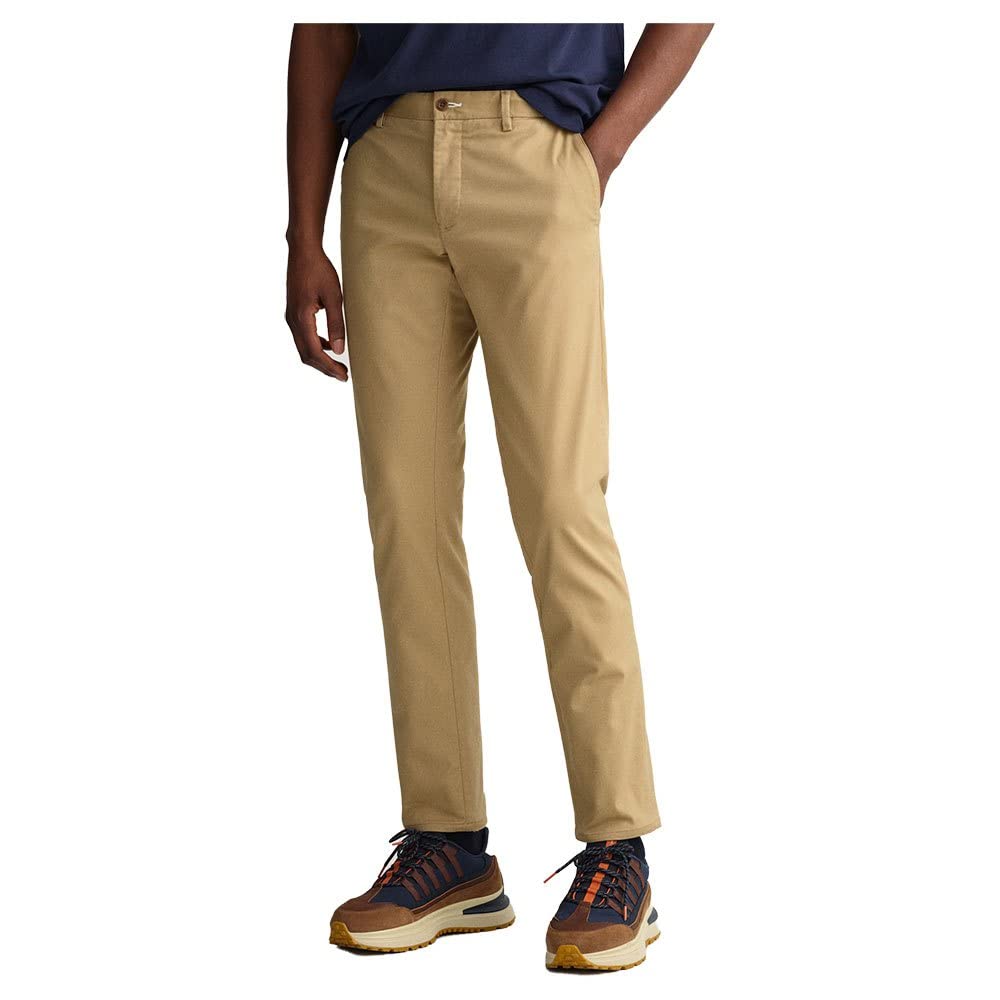 GANT Herren Chinos HALLDEN TECH PREP Chino 32W / 36L Dark Khaki Angebot bei HelloDeals