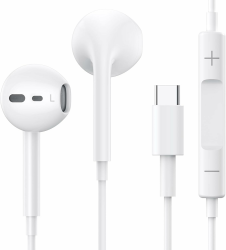 Kopfhörer USB C mit Kabel für iPhone 17 16 15 Pro Max Plus iPad, USB-C In-Ear Kopfhörer mit Kabel (mit integriertem Mikrofon und Lautstärkeregelung) für Samsung S25 S24 S23 A55 A53,Google Pixel Weiß Kopfhörer typ c Angebot bei HelloDeals