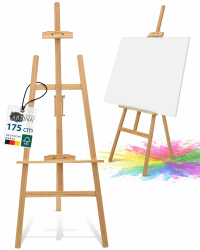 Artina Staffelei Holz Groß - FSC® Kiefernholz 175cm Holzstaffelei - Feldstaffelei höhenverstellbar große & kleine Keilrahmen – Staffelei für Kinder & Erwachsene, Hochzeit, Leinwände, Easel – Tessin 2.8 Kilogramm Angebot bei HelloDeals