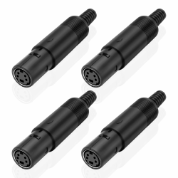 MEIRIYFA S-Video Mini DIN 4 Pin Buchse Connector Adapter Lötklemmen Signalübertragung Stecker für TV VCR DVD Computer Player - 4 Stück (4 Pin Buchse) Angebot bei HelloDeals