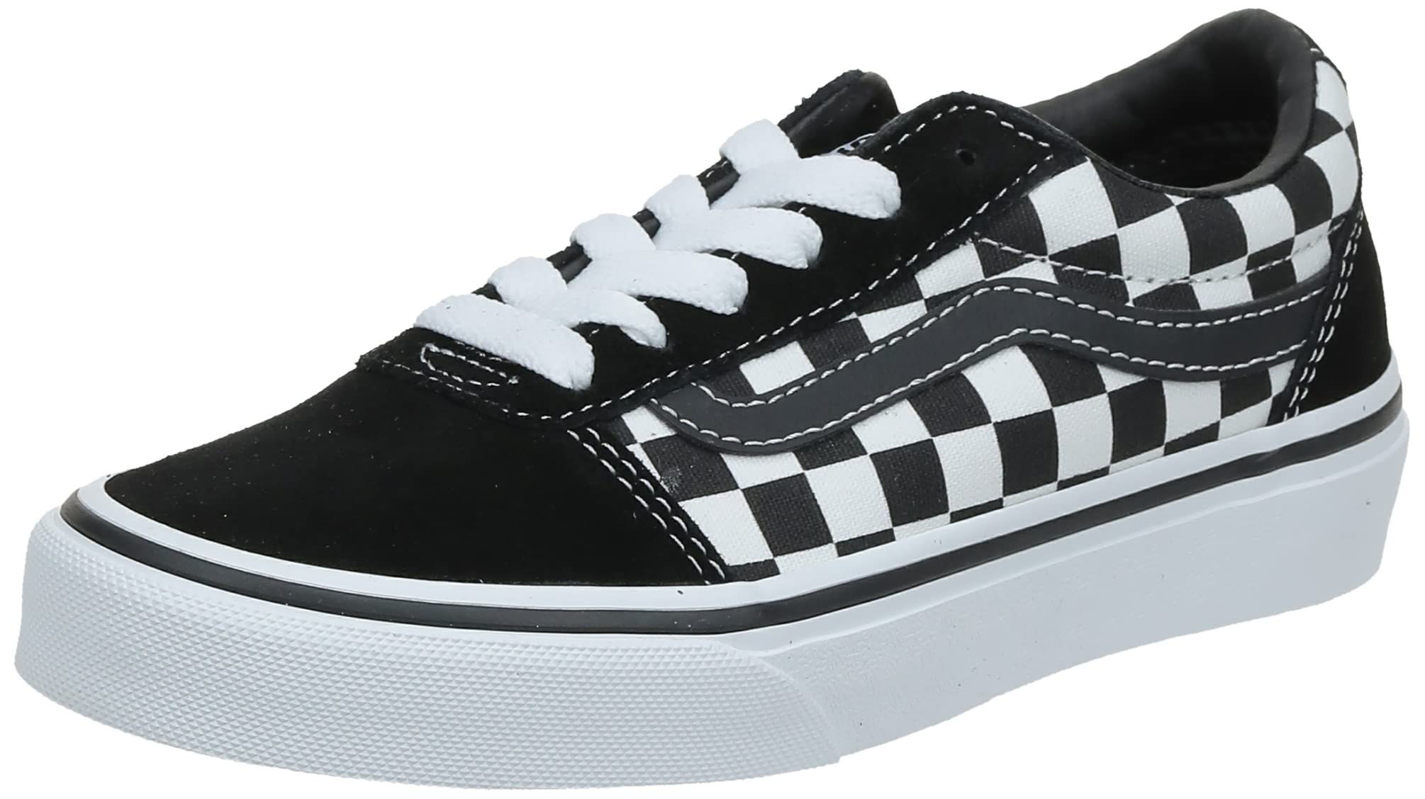 Vans Unisex Kinder Ward Suede/Canvas Sneaker, Schwarz Checker Black True White Pvj, 36 EU 39 EU Checkered Black True White Angebot bei HelloDeals
