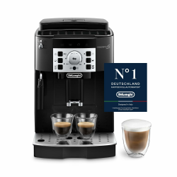 De’Longhi Magnifica S - Perfetto Kaffeevollautomat mit klassischem Milchaufschäumer, Espresso- und Cappuccino Kaffeemaschine, Bedienfeld mit Tasten, Schwarz (ECAM22.110.B) Manueller Milchschaum Schwarz Silber, 3 Getränke Angebot bei HelloDeals