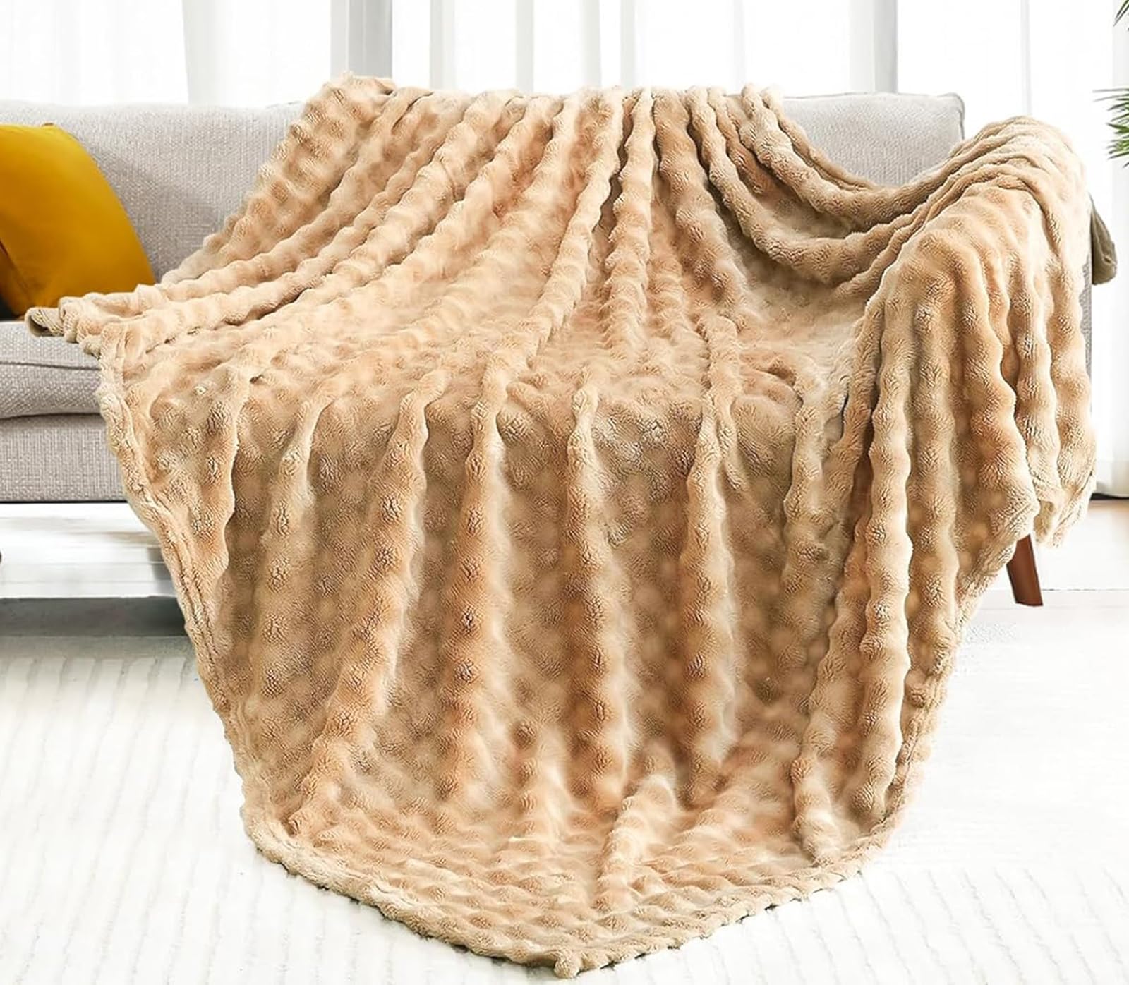 Weiche Kuscheldecke Kaffeefarbe, Dicke Comfort Blanket Fleecedecke Kuschelige Decke, Soft Flausige Wohn- & Kuscheldecken Weich Wolldecken für Couch Decke für Sofa, 150 x 200 cm 150 x 200 cm Kaffeefarbe Angebot bei HelloDeals