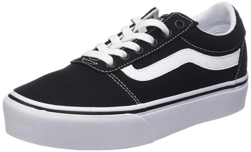 Vans Damen Ward PlatformSneaker 38.5 EU Canvas Black White Angebot bei HelloDeals