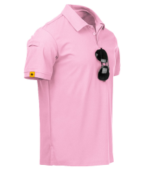 JACKETOWN Poloshirts Herren Kurzarm Atmungsaktives Schnelltrocknend Poloshirts Männer Tennis Sommer Knopfleiste T-Shirts Männer Casual Sport Shirt Basic Regular Fit Golf Polohemd XL 012-pink Angebot bei HelloDeals