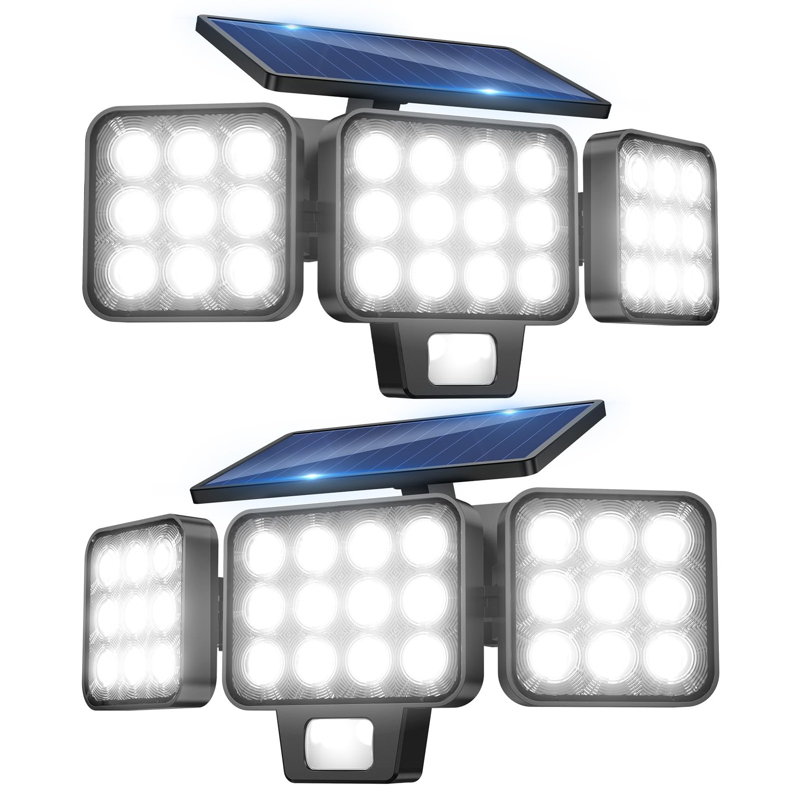 GEARLITE Solarlampen für Außen mit Bewegungsmelder 2 Stück, 3500LM Superhelle LED Aussen Solarleuchten 3 Modi mit 270° Weitwinkelbeleuchtung, IP65 Wasserdicht Solar Wandleuchte für Garten Garage Hof 2Pack Angebot bei HelloDeals