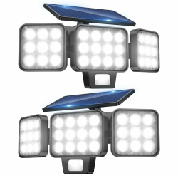 GEARLITE Solarlampen für Außen mit Bewegungsmelder 2 Stück, 3500LM Superhelle LED Aussen Solarleuchten 3 Modi mit 270° Weitwinkelbeleuchtung, IP65 Wasserdicht Solar Wandleuchte für Garten Garage Hof 2Pack Angebot bei HelloDeals