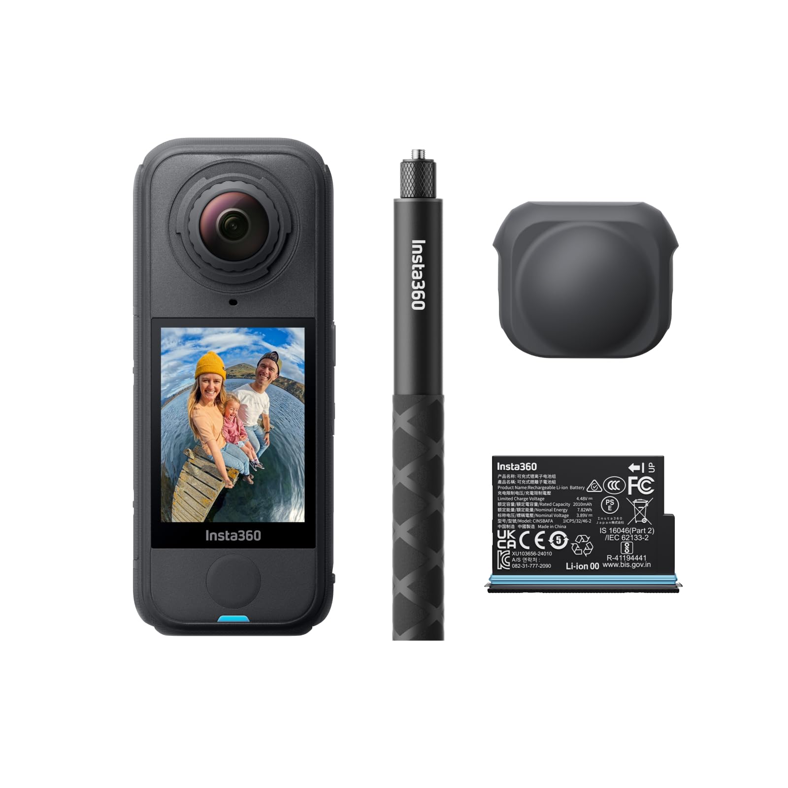 Insta360 X4 Air Starter-Bundle – 165 g leichte 8K 360°-Kamera, Unsichtbarer Selfie-Stick, Wechsel-Linsen, Aufnehmen & dann ausrichten, integr. Windschutz, FlowState-Stabilisierung, KI-gestützte App Graphitschwarz Starter-Bundle Angebot bei HelloDeals