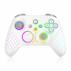 Gamrombo Wireless Controller für Xbox Series X|S, Xbox One, PC, iOS/Android,Bluetooth Kabelloser Gamepad mit RGB Lighting, Dual Vibration, TURBO, Macro, 3,5-mm-Audiobuchse 01 Weiß Angebot bei HelloDeals