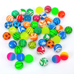 HAKACC 50 Stück Flummies für Kinder, 25mm Bunte Gummibälle Set für Karneval Mitgebsel, Hüpfball Füllung für Geburtstag Ostern Party Angebot bei HelloDeals