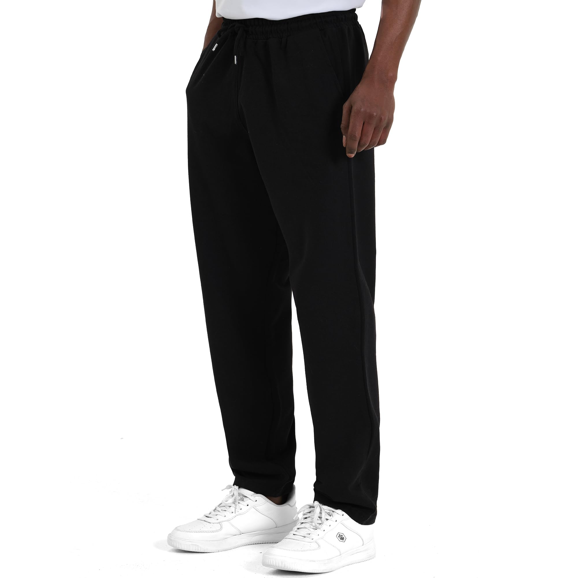 Jogginghose Herren – Sporthose Lang Baumwolle, Freizeithose Trainingshose, Sweatpants Jogger, Laufhose Breite Modern XXL Schwarz Angebot bei HelloDeals