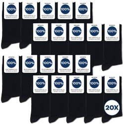 Occulto Herren 100% Baumwolle Socken 10-20er Pack (Modell: Ingo) 43-46 20 Paar | Schwarz Angebot bei HelloDeals
