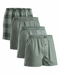 DANISH ENDURANCE American Boxershorts (4er | 6er Pack), 100% Bio-Baumwolle Herren Boxershorts, Weich, Atmungsaktiv, für Herren & Jungen Grün/Streifen Mix 4er Pack 3XL Angebot bei HelloDeals