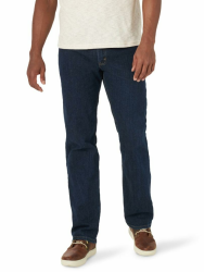 Wrangler Authentics Jeanshose, für Herren, reguläre Passform, Bequeme, elastische Taille 36W / 30L Dunkles Indigo Angebot bei HelloDeals