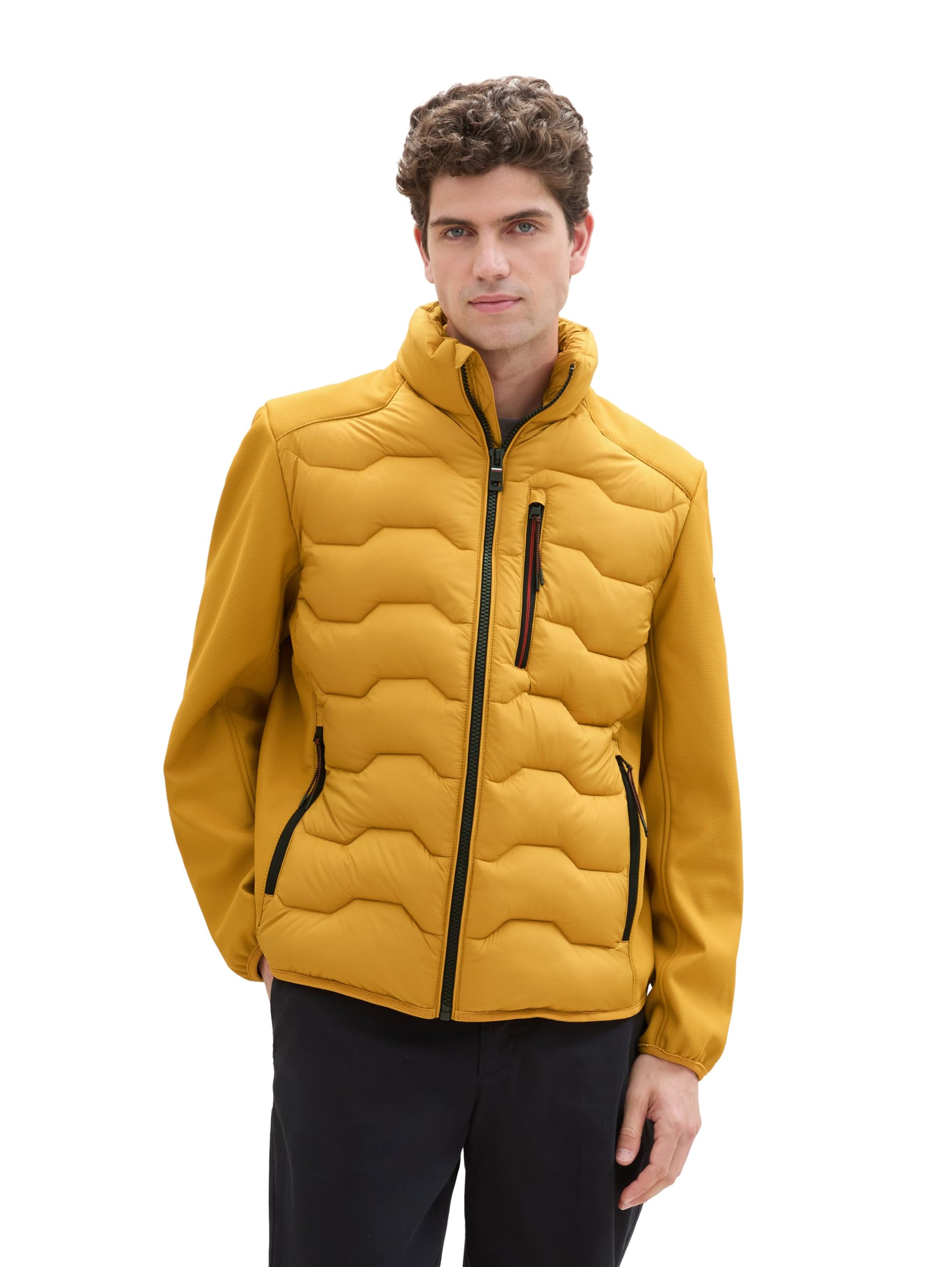 TOM TAILOR Herren 1041308 Hybrid Jacke mit Stehkragen (1er Pack) 3XL 35660 - Harvest Yellow Angebot bei HelloDeals