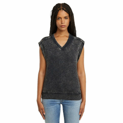 G-Star Damen Washed Sweater XS Grau (Petrol Double Dye D26103-d575-h365) Angebot bei HelloDeals