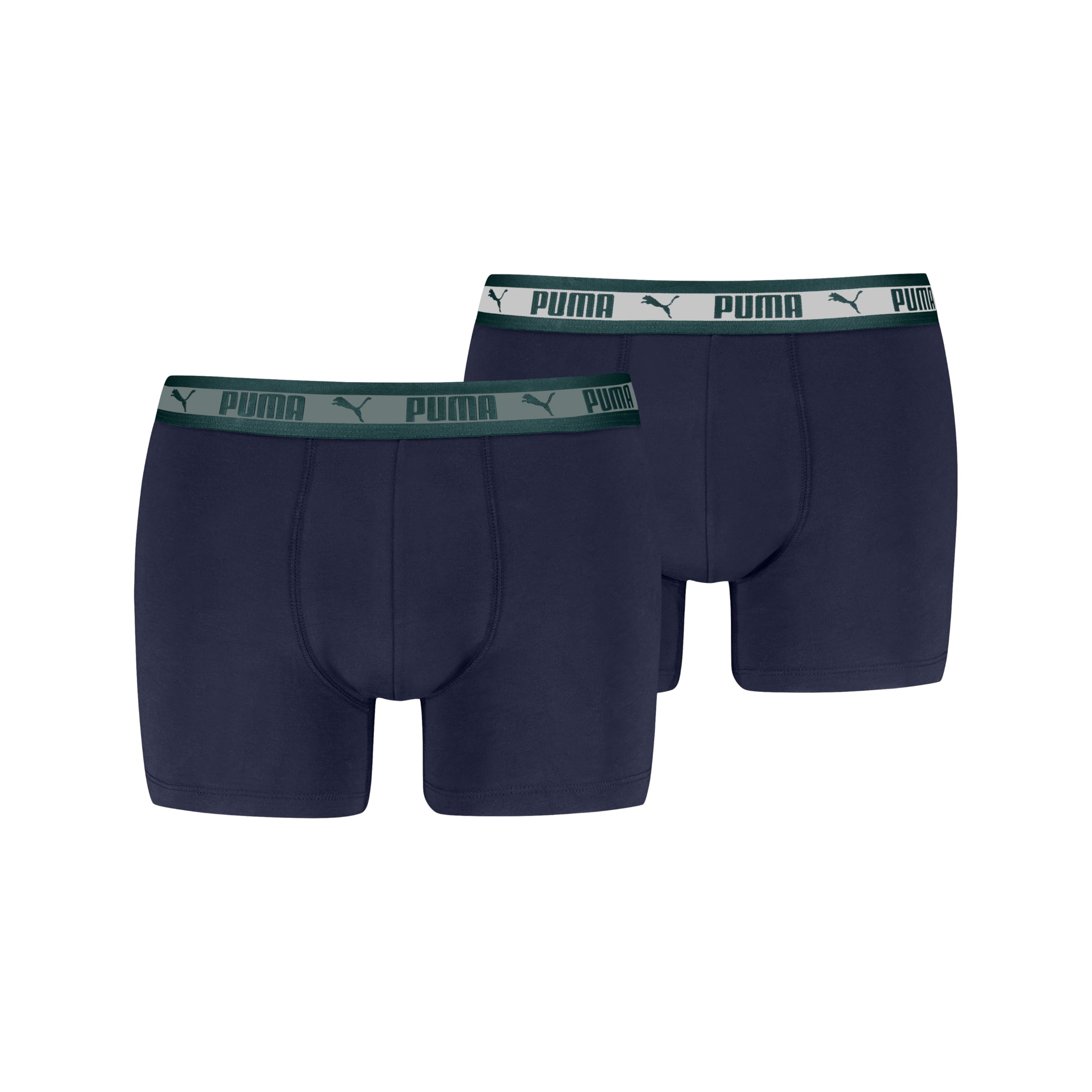PUMA Herren Chromatic Waistband Boxer Briefs (2er Pack) S Navy / Green Angebot bei HelloDeals