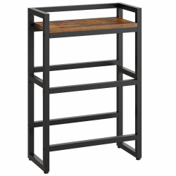 HOOBRO Getränkekistenregal 3-stöckiges für 2 Kisten, Getränkeregal, Kistenregal, Tragkraft 50 kg/Etage, Metallgestell, für Küche, Garage, Laden, Vintagebraun und Schwarz EBF102CJ01 47 x 32 x 116 cm Vintagebraun + Schwarz Angebot bei HelloDeals