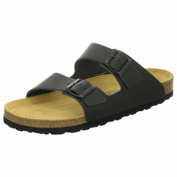 AFS-Schuhe Bequeme Herren Pantoletten, Sandalen und Hausschuhe aus Leder - Größe 36-50 - Made in Germany 45 EU Schwarz Glattleder Angebot bei HelloDeals
