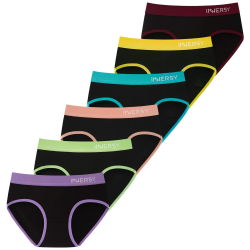INNERSY Unterwäsche Mädchen Weiche Baumwolle Panty Teenage Sport Unterhose 6er Pack (8-10 Jahre, 6 Mehrfarbig) 14-16 Jahre Buntes Schwarz Angebot bei HelloDeals