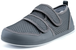 Diabetiker Hausschuhe Herren Damen Arthritis Ödem Verstellbare Verschluss Sandalen Extra Weit Klettverschuß Freizeitschuhe Bequemer Rehaschuhe für Senioren 40 EU Grau Angebot bei HelloDeals