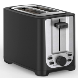 bella 2 Scheiben Toaster mit Automatischer Abschaltung, Extra Breite Schlitze und Abnehmbare Krümelschublade Sowie Abbruch, Auftau- und Aufwärmfunktion, Edelstahl und Schwarz 2 Scheiben Edelstahl und Schwarz Angebot bei HelloDeals