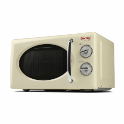 Girmi FM21 Kombi-Mikrowelle im Vintage-Design, 20 Liter, 700+800 W, Kombinationsgaren, Timer, Grillfunktion, 30-Minuten-Timer, Auftaufunktion, Cremefarbe Beige Angebot bei HelloDeals