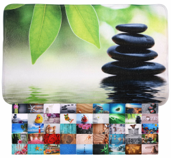 Sanilo Badteppich, viele schöne Badematten zur Auswahl, Badvorleger sehr weich und rutschfest, waschbar und schnelltrocknend (70 x 110 cm, Harmony) 70 x 110 cm Harmony Angebot bei HelloDeals