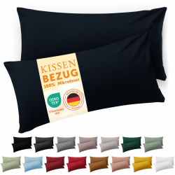 Blumtal Kissenbezug 40 x 70, 2 Stück - Oeko-TEX zert. Kissenbezüge 100% Mikrofaser in extra weich & waschmaschinenfest - Bezug Kissen 40x70 Dunkelblau Dunkelblau 40 x 70 cm, 2 Stück Angebot bei HelloDeals