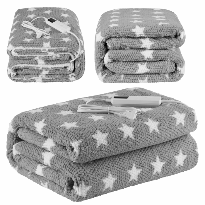 Steinborg® Heizdecke mit Abschaltautomatik 180x130cm Kuschelheizdecke elektrische Wärmedecke Kuscheldecke Bett Sofa Wärmezudecke Thermodecke Elektro-Wärmedecke Wärmebettdecke 9 Stufen waschbar Angebot bei HelloDeals