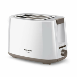Taurus Mytoast II - Zwei-Schlitz-Toaster | 750W | Funktionen Stopp | Wiederaufwärmen und Auftauen | 7 Toaststufen | Autozentriersystem | Krümelschublade | Leuchtende Knöpfe | Weiß 2 Kurze Schlitze|Weiß Angebot bei HelloDeals