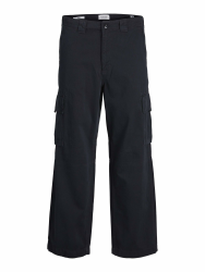 JACK & JONES Male Cargo-Hose Wide Leg Fit Cargo-Hose 31W / 30L Schwarz Angebot bei HelloDeals