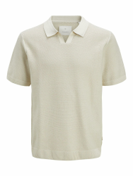 JACK & JONES Male Gestricktes Polo Einfarbig Gestricktes Polo S Whitecap Gray Angebot bei HelloDeals