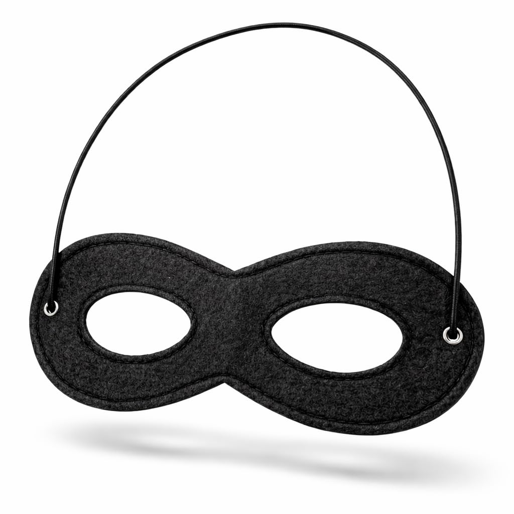 Bandit Zorro Augenmaske – schwarze Einbrecher Maske für Kinder & Erwachsene, ideal für Fasching & Karneval Angebot bei HelloDeals