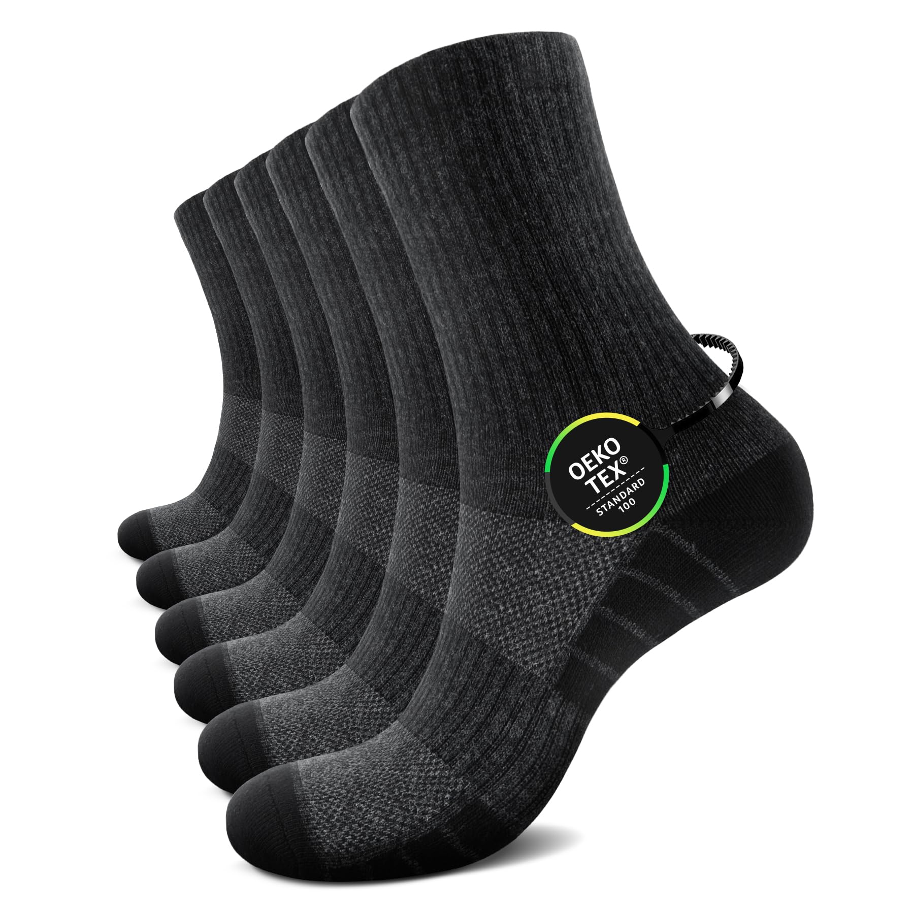 6 Paar Socken Herren Damen Tennissocken Sportsocken Laufsocken Wandersocken Atmungsaktive Baumwolle Herrensocken Schwarz Weiß Grau Grau*6 43-46 Angebot bei HelloDeals
