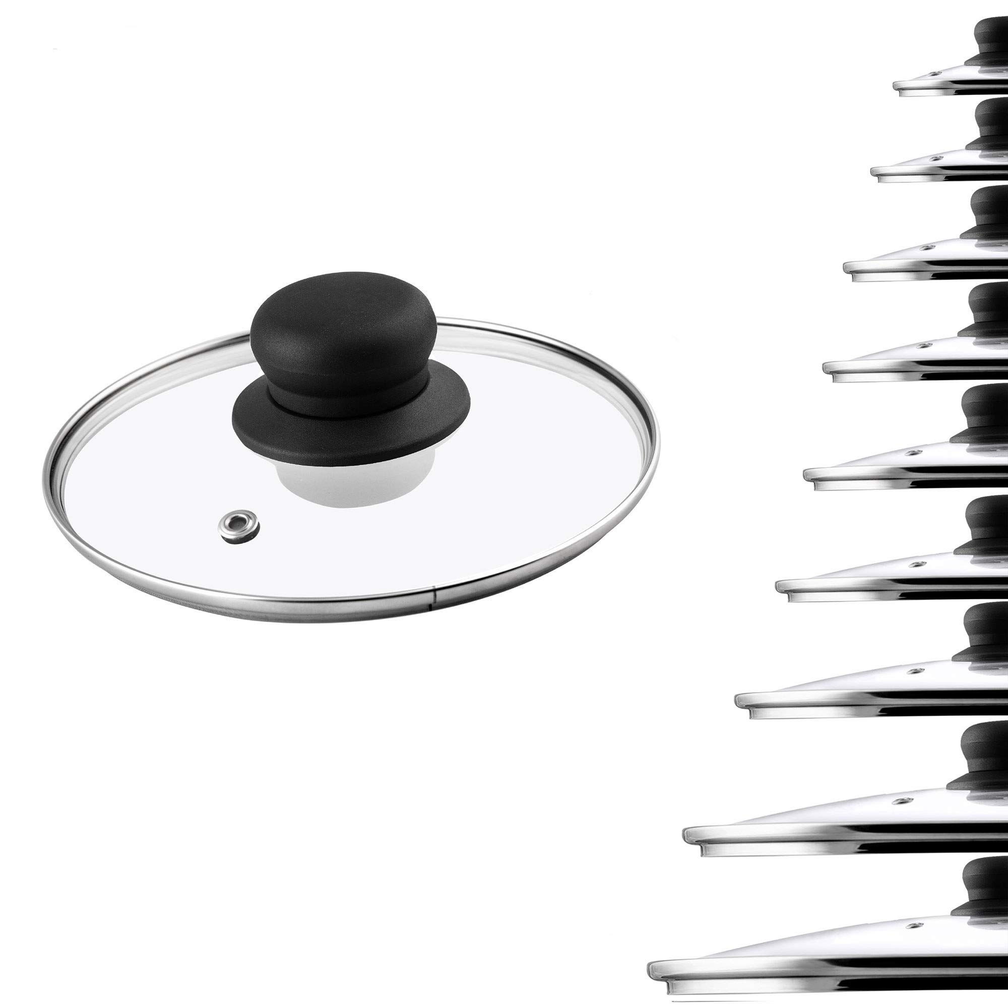 KADAX Glasdeckel, Topfdeckel Ø16 cm, hitzebeständig, mit Dampfloch, und Kunststoffgriff, Universaldeckel für Töpfe & Pfannen, klare Sicht, dicht schließend Kunststoff 16 cm Angebot bei HelloDeals