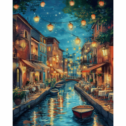 Camocin Art Malen nach Zahlen Erwachsene Venedig, Landschaft Malen nach Zahlen Erwachsene leinwand Set, DIY Fluss Paint by Numbers für Home Decor, Ohne Rahmen 40x50cm Venice-1 Angebot bei HelloDeals