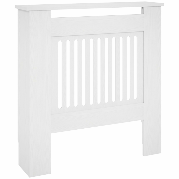 HOMCOM Heizkörperverkleidung ausziehbar Heizkörperabdeckung mit Ablage, Lamellen, Heizungsabdeckung Heizungsverkleidung Heizkörper Abdeckung 78 x 19 x 81 cm Weiß 78L x 19B x 81H cm Angebot bei HelloDeals