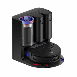 Dyson Spot+Scrub™ AI Nass- und Trocken-Roboterstaubsauger – Selbstentleerung, Selbstreinigende Nasswalze, 4-fache Teppich-Saugkraft, KI-Fleckenentfernung (Schwarz/Blau) Angebot bei HelloDeals