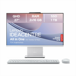 Lenovo IdeaCentre All in One | 27" QHD Display | Intel Core i7-240H | 32GB RAM | 1TB SSD | Intel Grafik | Win11 Home | QWERTZ | grau | inkl. Tastatur & Maus | 3 Monate Premium Care Angebot bei HelloDeals
