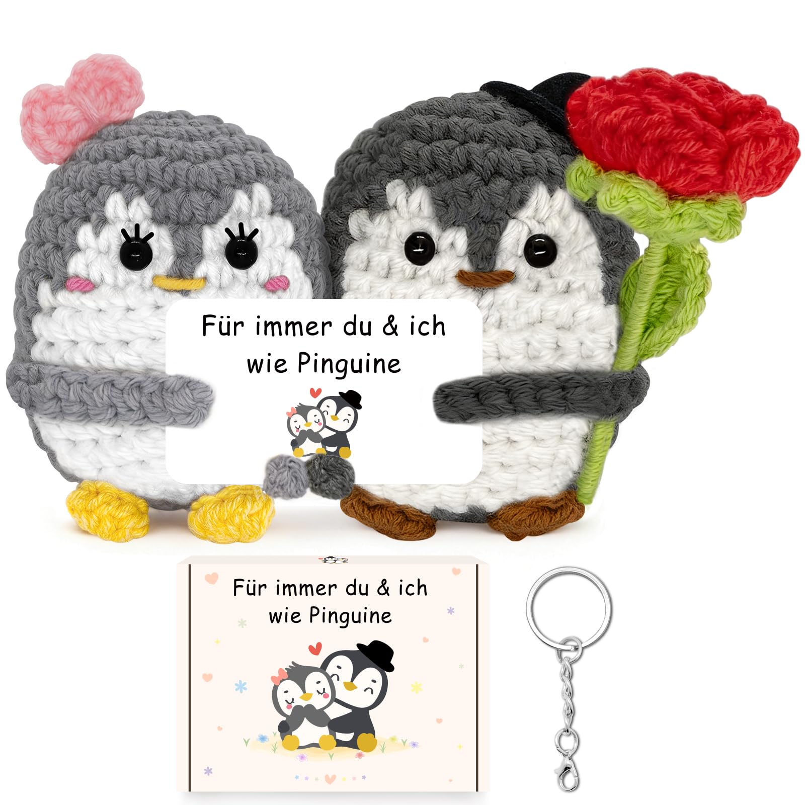 Ich Liebe Dich Geschenke Frauen Männer, Valentinstag Pinguin, Partner Hochzeitstag Jahrestag Valentinstag Geschenke, Personalisierte Geschenk Männer Frauen Ehemann Ehefrau Freund Freundin Pinguin-Schleife und Rose Angebot bei HelloDeals