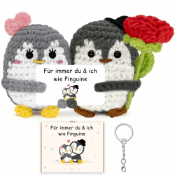 Ich Liebe Dich Geschenke Frauen Männer, Valentinstag Pinguin, Partner Hochzeitstag Jahrestag Valentinstag Geschenke, Personalisierte Geschenk Männer Frauen Ehemann Ehefrau Freund Freundin Pinguin-Schleife und Rose Angebot bei HelloDeals