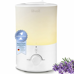 Levoit Luftbefeuchter Schlafzimmer, 25dB leise Humidifier, Top-Fill für Baby, mit Nachtlicht, bis 25H, Raumbefeuchter mit 360°Drehdüse für Kinderzimmer, Pflanzen, Auto Shut-off, 3 L, Warmweiß Warmweiß 3 L Angebot bei HelloDeals