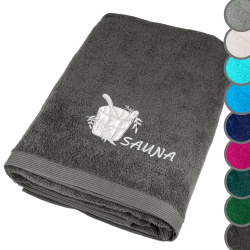 Lashuma Saunahandtuch 100x200 cm, Lillby Liege Handtuch groß für Damen und Herren Anthrazit - Grau 100 x 200 cm Anthrazit Grau Angebot bei HelloDeals