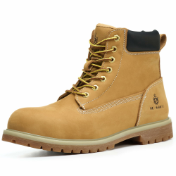 wasserdichte Stahlzehe Klassische UPGRADED Arbeitsstiefel für Männer Bau Isolierte Sicherheitsschuhe 42 EU Weit Tan Angebot bei HelloDeals